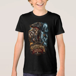 Bewahre deinen Verstand – Piratenskelett-Horror Tri-Blend Shirt