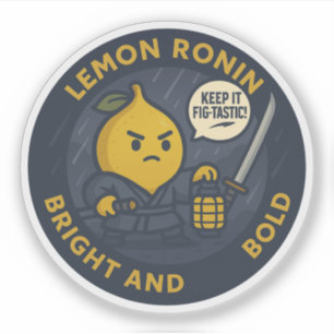 Bewahre es fig-tastisch Samurai Zitrone  Aufkleber