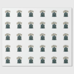 Bewahre es Gruselig Vintage Spukhaus Halloween Dek Geschenkpapier