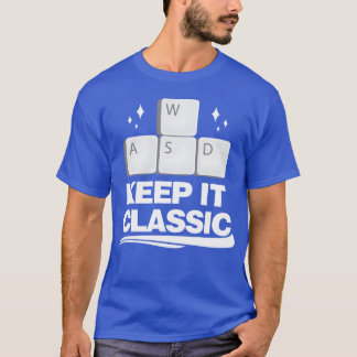 Bewahre es klassisch Videospiele WASD Steuerung Mä T-Shirt