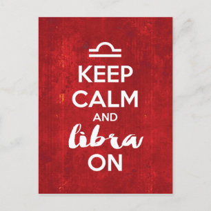 Bewahre Ruhe Libra Am Geburtstag Astrologie Postkarte