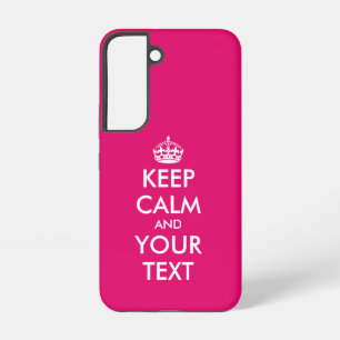 Bewahre Ruhe und mache weiter Meme pink benutzerde Samsung Galaxy Hülle