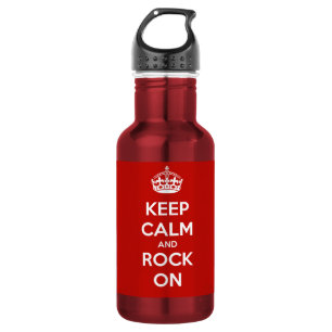 Bewahre Ruhe und rocke weiter Trinkflasche