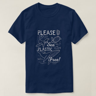 "Bewahre unsere Meere plastikfrei – Ozeanfreunde E T-Shirt