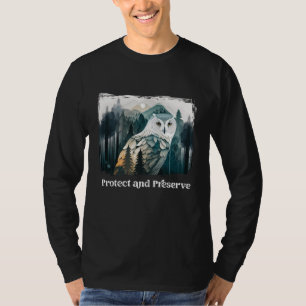 Bewahren & Schützen Vintage Nationalpark weise Eul T-Shirt