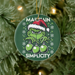 Bewahren Sie die Einfachheit! Grinich Weihnachtssc Keramik Ornament