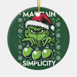 Bewahren Sie die Einfachheit! Grinich Weihnachtssc Keramik Ornament