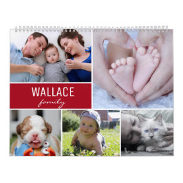 Bewahren Sie die Fotos der Familie im neuen Jahr a Kalender