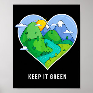 Bewahren Sie es grün, retten Sie den Planeten Erde Poster