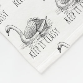Bewahren Sie es klassisch eleganter Schwan Fleecedecke