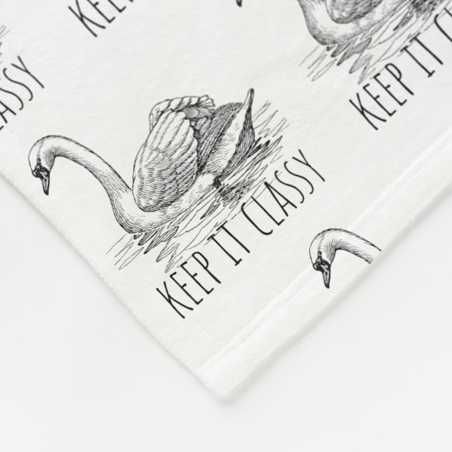 Bewahren Sie es klassisch eleganter Schwan Fleecedecke (Ecke)