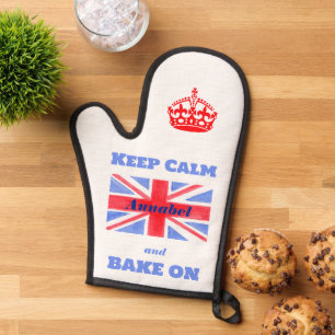 Bewahren Sie Ruhe Backen Sie Weiter Union Jack Bri Ofenhandschuh