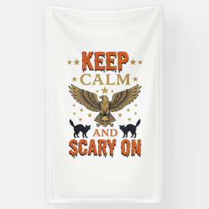 Bewahren Sie Ruhe Gruselige Vintage-Halloween-Vekt Banner
