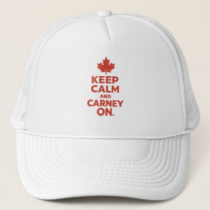 Bewahren Sie Ruhe und Carney Auf Maple Leaf T-Shir Truckerkappe