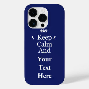 Bewahren Sie Ruhe und fügen Sie Ihren Text hinzu. Case-Mate iPhone 14 Pro Hülle