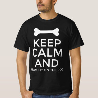 Bewahren Sie Ruhe und geben Sie dem Hund die Schul T-Shirt