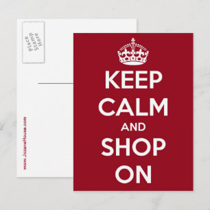 Bewahren Sie Ruhe und kaufen Sie weiter Postkarte