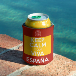Bewahren Sie Ruhe und lang lebe Spanien Dosenkühler