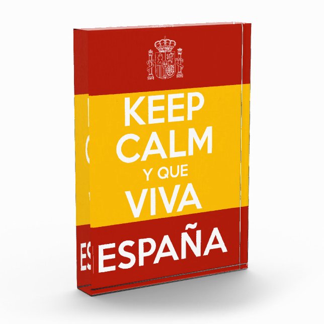 Bewahren Sie Ruhe und lang lebe Spanien Fotoblock (Links)