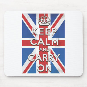 Bewahren Sie Ruhe und Machen Sie Weiter Britische  Mousepad