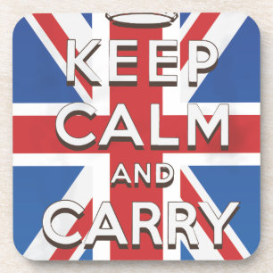 Bewahren Sie Ruhe und Machen Sie Weiter Britische Untersetzer