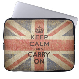 Bewahren Sie Ruhe und Machen Sie Weiter mit UK-Fla Laptopschutzhülle