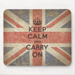 Bewahren Sie Ruhe und Machen Sie Weiter mit UK-Fla Mousepad