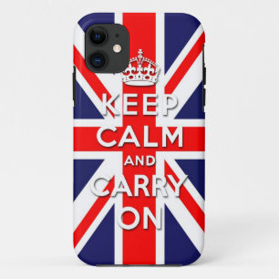 Bewahren Sie Ruhe und machen Sie weiter Union Jack Case-Mate iPhone Hülle