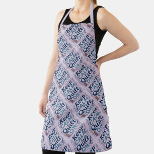 Bewahren Sie Ruhe und Nähen Sie Weiter Vintage-Näh Schürze