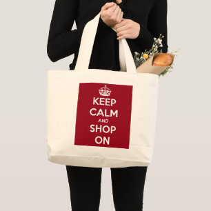 Bewahren Sie Ruhe und shoppen Sie weiter Tote Bags Jumbo Stoffbeutel