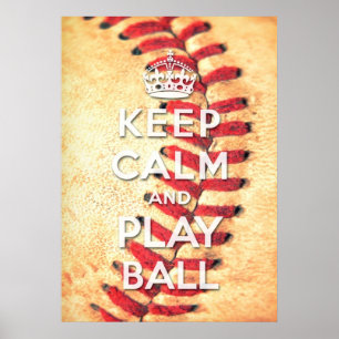 Bewahren Sie Ruhe und spielen Sie Ball Poster