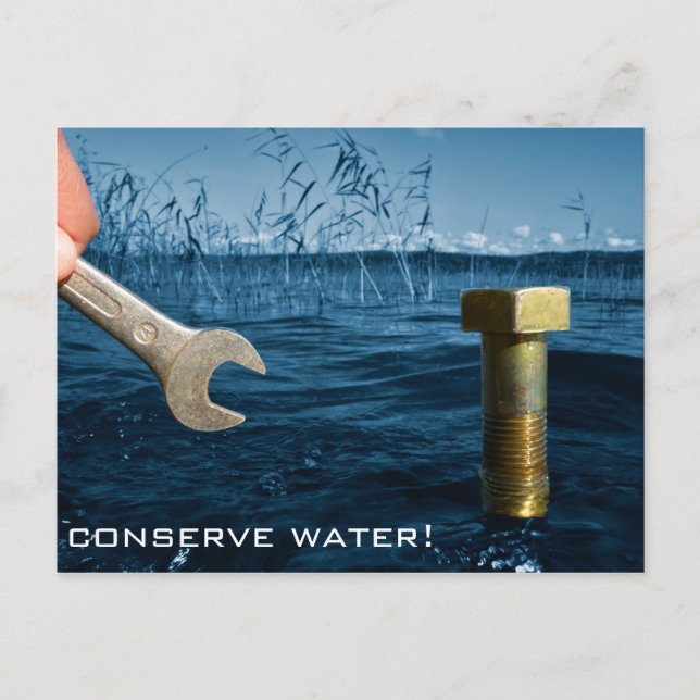 Bewahren Sie Wasser auf Postkarte (Vorderseite)