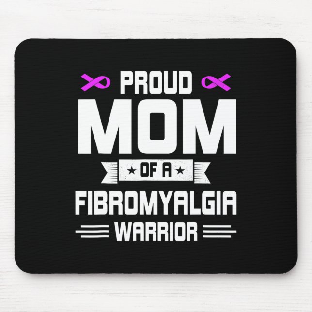 Bewährte Mama Krieger einer Fibromyalgie Bewusstse Mousepad (Vorne)