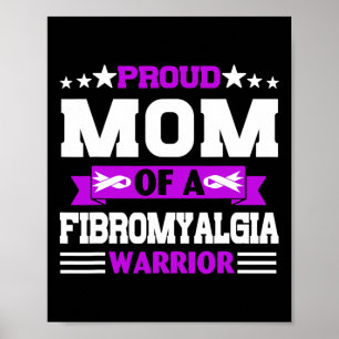 Bewährte Mama Krieger einer Fibromyalgie Bewusstse Poster