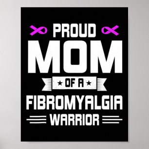 Bewährte Mama Krieger einer Fibromyalgie Bewusstse Poster