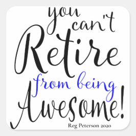 Bewahrung von Polizeibeamten mit Thin Blue Line Quadratischer Aufkleber