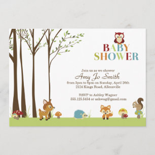Bewaldete Babyparty-Einladung Einladung