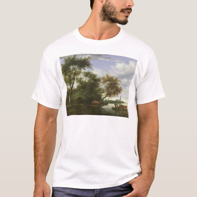 Bewaldete Flusslandschaft T-Shirt (Vorderseite)