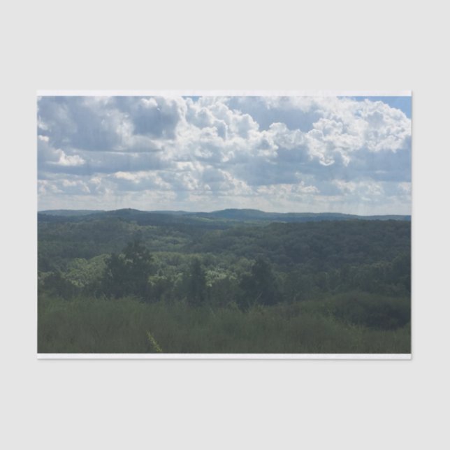 Bewaldete Landschaft Seidenpapier (Vorderseite)