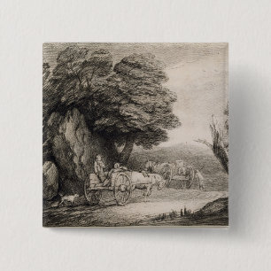 Bewaldete Landschaft Thomas Gainsboroughs   mit Button