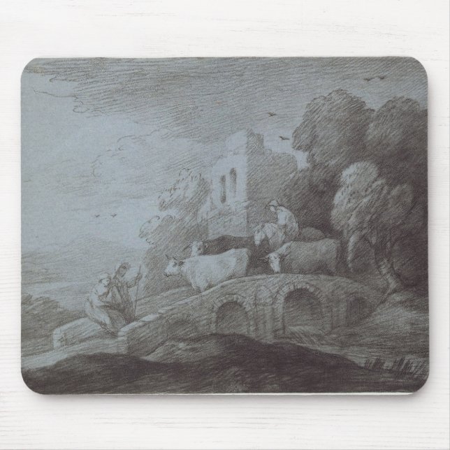 Bewaldete Landschaft Thomas Gainsboroughs | mit Mousepad (Vorne)
