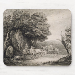 Bewaldete Landschaft Thomas Gainsboroughs   mit Mousepad