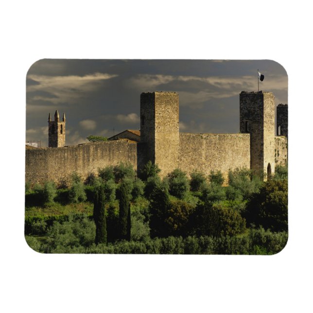 Bewaldete Stadt Monteriggioni, in der Provinz Magnet (Horizontal)