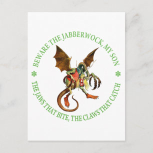 BEWARE DEN JABBERWOCK, MEIN SOHN POSTKARTE