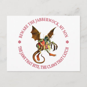 BEWARE DEN JABBERWOCK, MEIN SOHN POSTKARTE