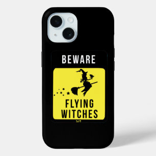 BEWARE FLYING WITCHES lustige halloween Case-Mate iPhone Hülle