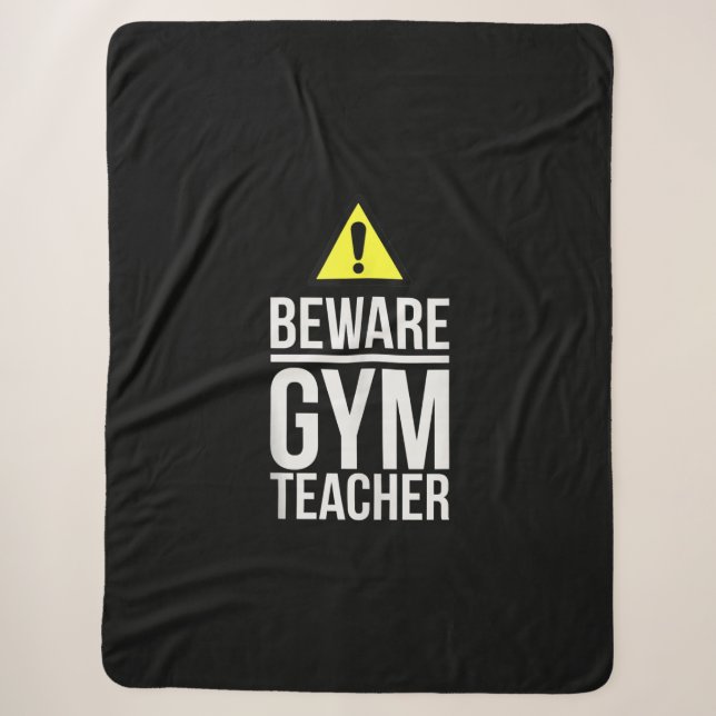 Beware Gym Teacher Physical Education Gift Sherpadecke (Vorderseite)