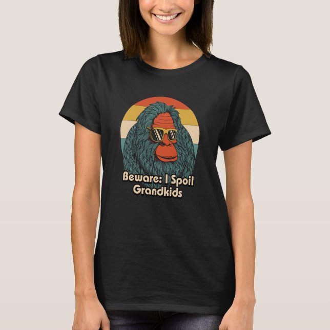 Beware I Spoil Grandkids Grandpa Humor Grandfather T-Shirt (Vorderseite)