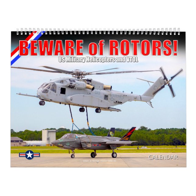 BEWARE of ROTORS! US Military Helicopters and VTOL Kalender (Titelbild)