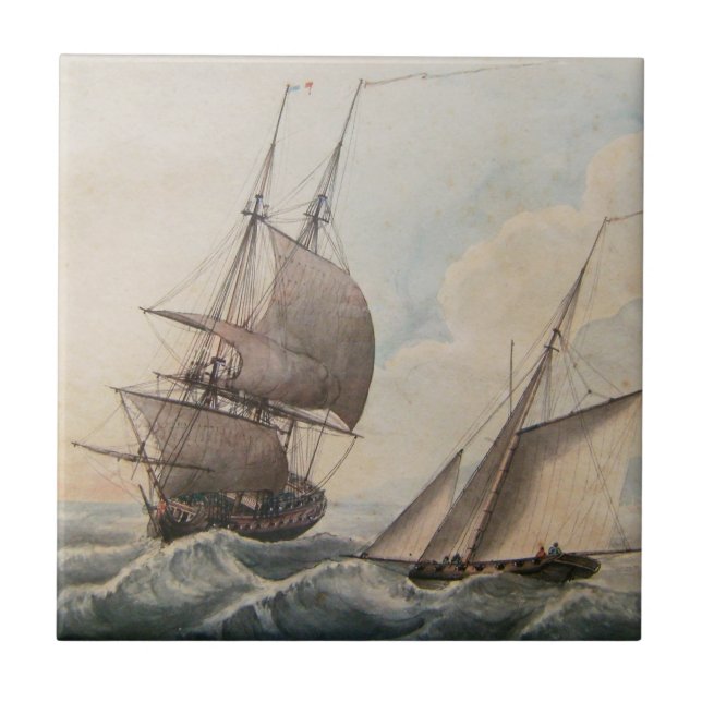 Bewässerung in einem Brunnen aus dem 17. Jahrhunde Fliese (Vorderseite)